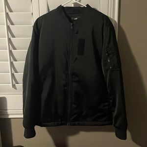 Black bomber jacket